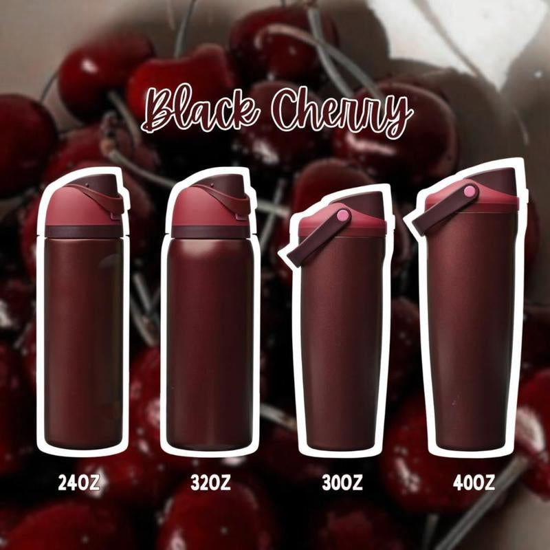 NEW Owala Black Cherry Freesip Insulated Stainless Steel Water Bottle Bpa-Free Sports 32 Oz, Gift Ideas